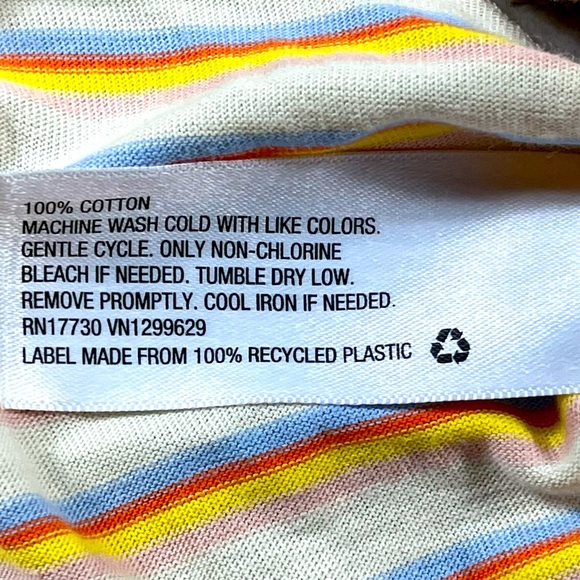 Wild Fable size Xxl red yellow blue striped Side-Tie Cropped Muscle Tank Top NWT - Picture 9 of 10